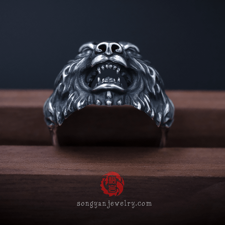 Bear Silver Ring