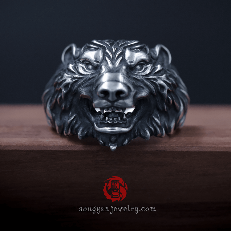Bear Silver Ring