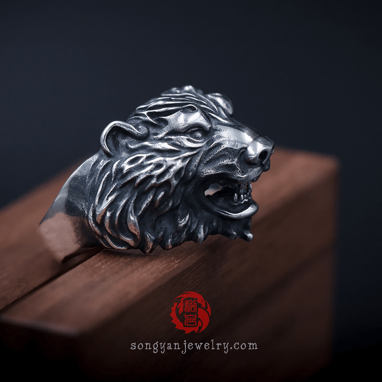 Bear Silver Ring