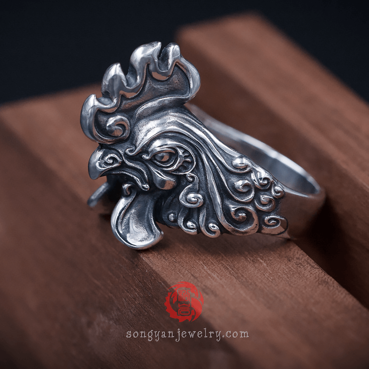 Silver Rooster Ring