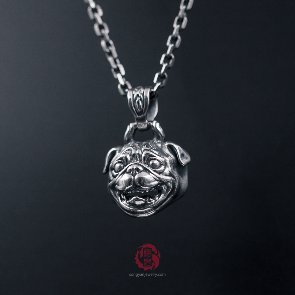 Pug Silver Pendant