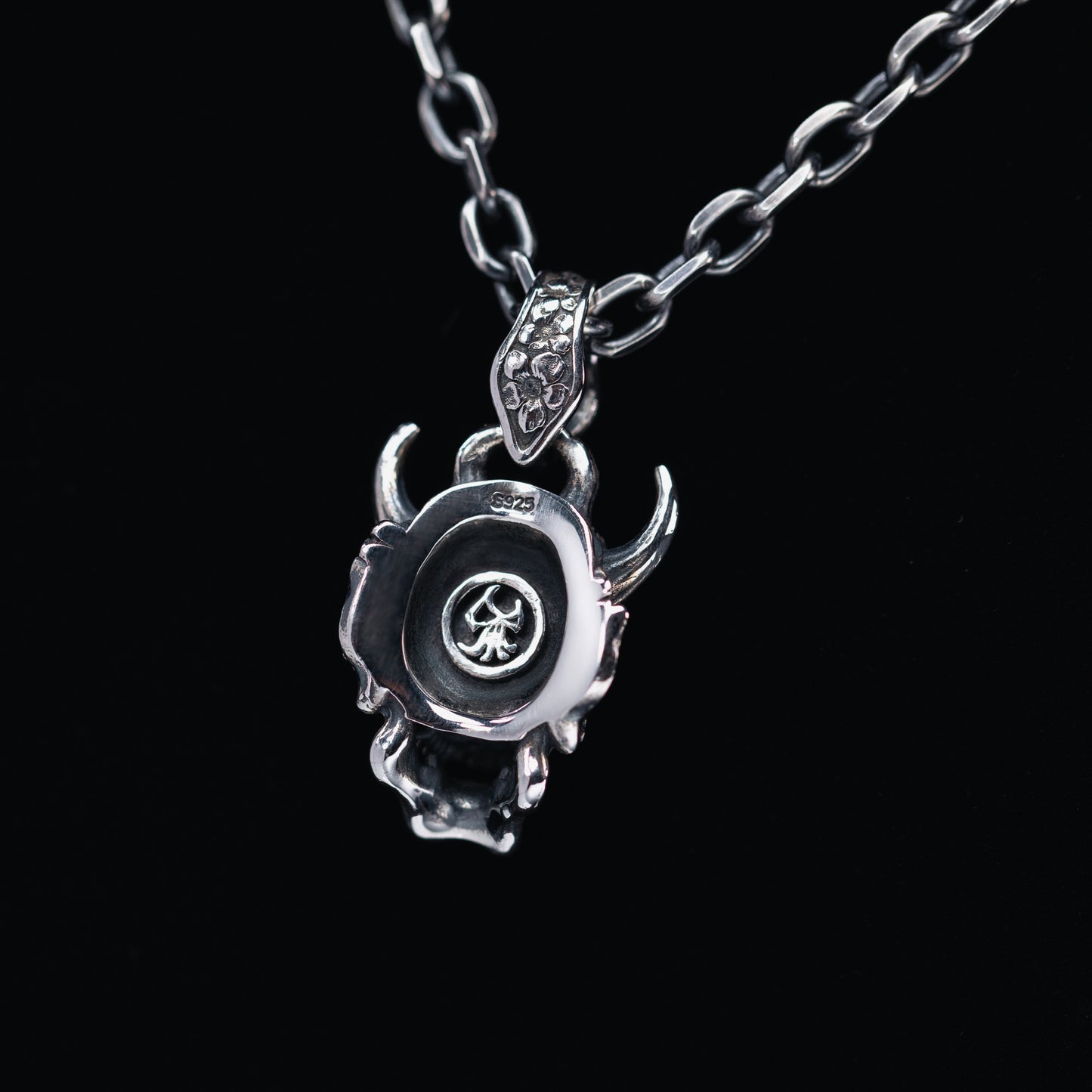 Hannya Silver Ruby Pendant