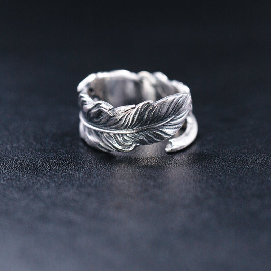 Feather Silver Ring