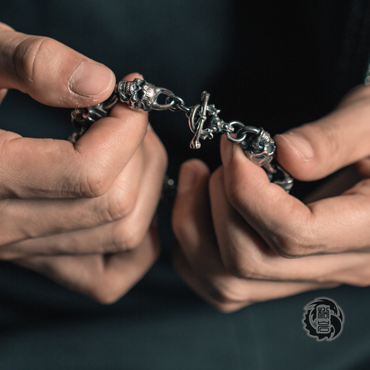 Skull head Silver Bracelet