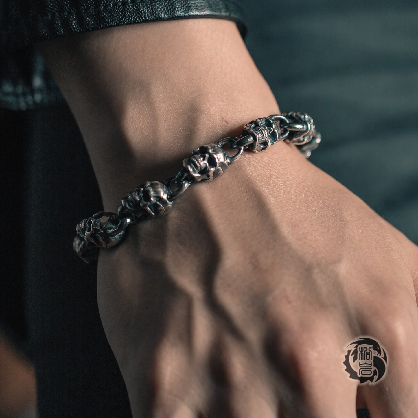 Skull head Silver Bracelet