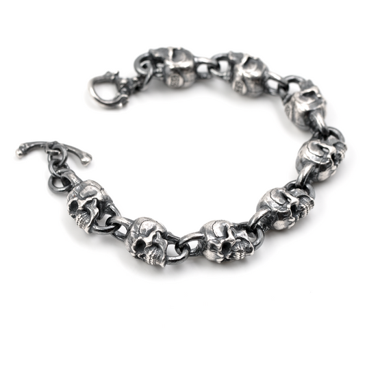 Skull head Silver Bracelet