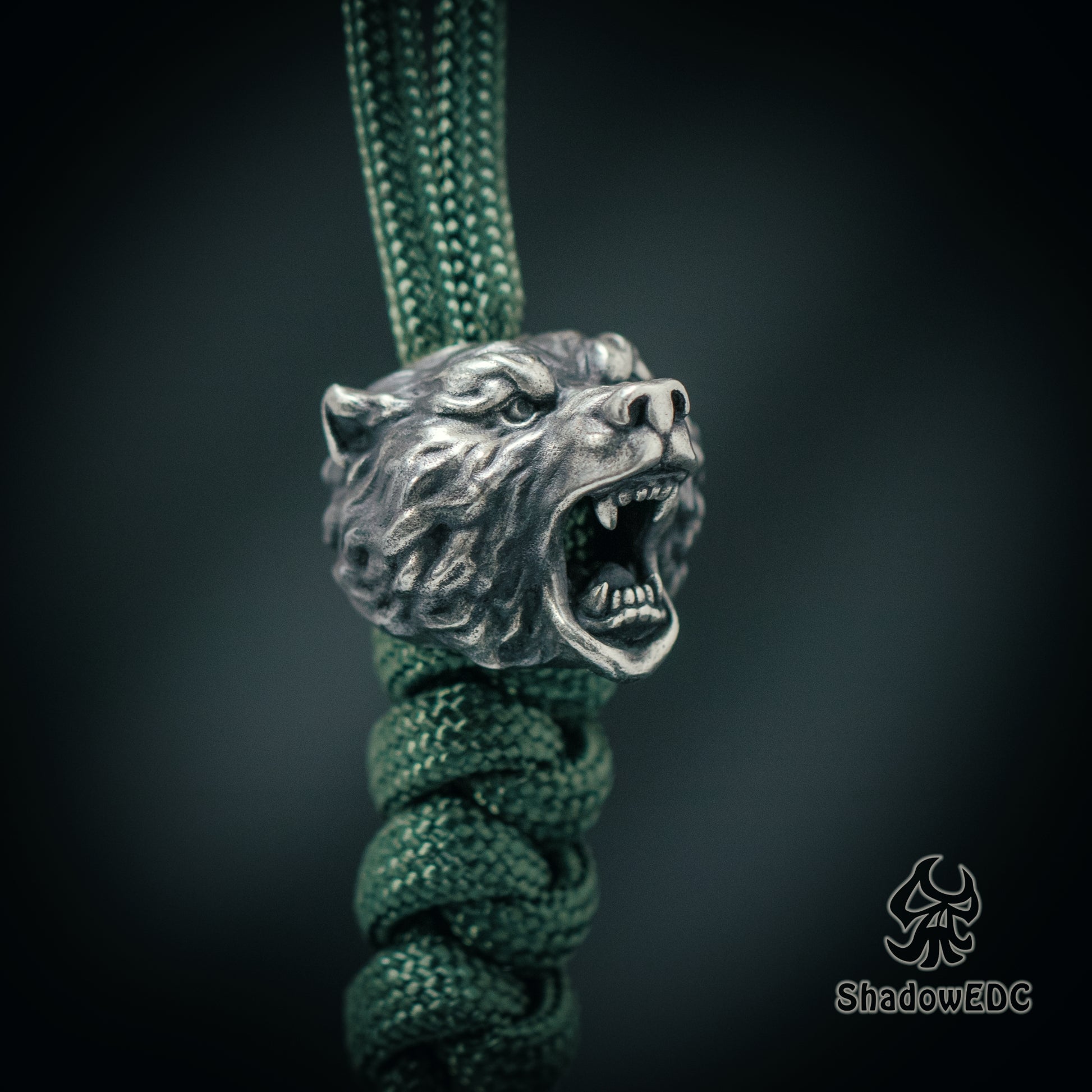 Bear Paracord Bead for Knife, lanyard Pendants，custom beads，550 Paracord， Bracelet beads, and EDC Gears, ShadowEDC DIY Outdoor Survival Tool Accessories 