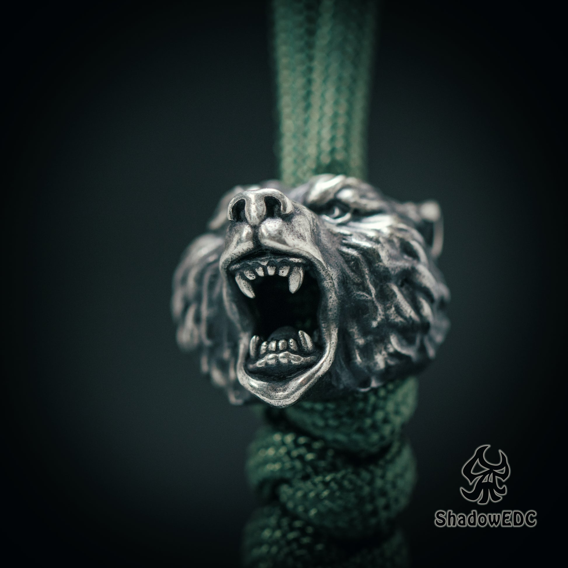 Bear Paracord Bead for Knife, lanyard Pendants，custom beads，550 Paracord， Bracelet beads, and EDC Gears, ShadowEDC DIY Outdoor Survival Tool Accessories 