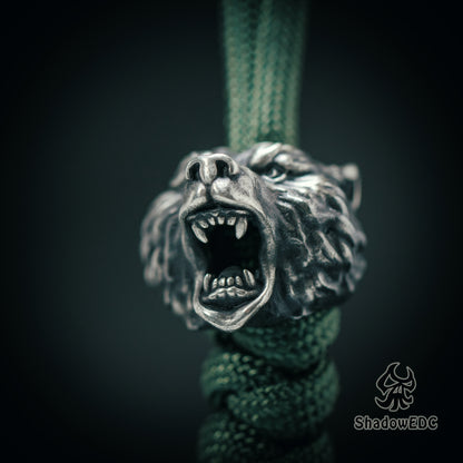 Bear Paracord Bead for Knife, lanyard Pendants，custom beads，550 Paracord， Bracelet beads, and EDC Gears, ShadowEDC DIY Outdoor Survival Tool Accessories 