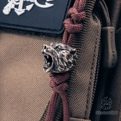 Bear Paracord Bead for Knife, lanyard Pendants，custom beads，550 Paracord， Bracelet beads, and EDC Gears, ShadowEDC DIY Outdoor Survival Tool Accessories 