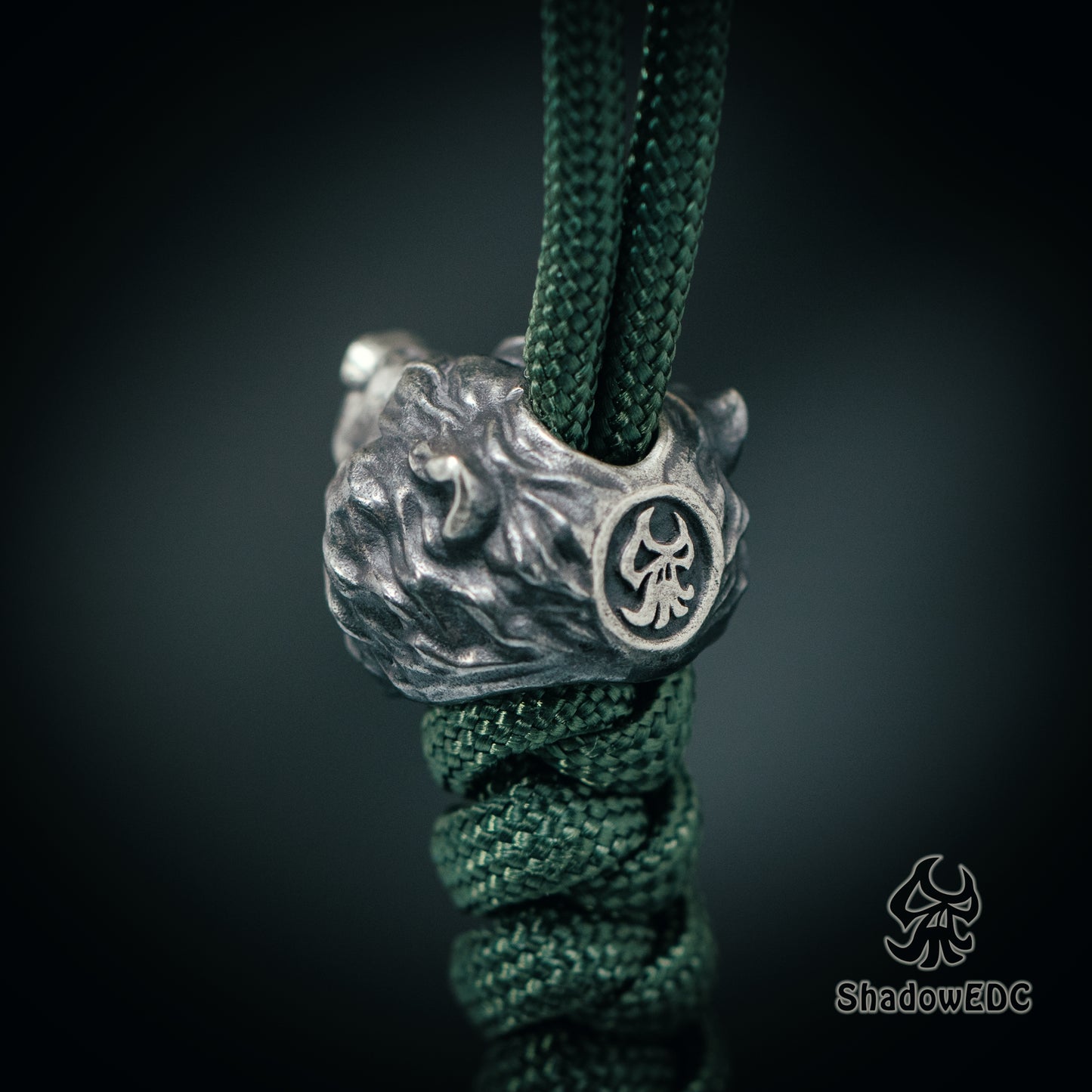 Bear Paracord Bead for Knife, lanyard Pendants，custom beads，550 Paracord， Bracelet beads, and EDC Gears, ShadowEDC DIY Outdoor Survival Tool Accessories 