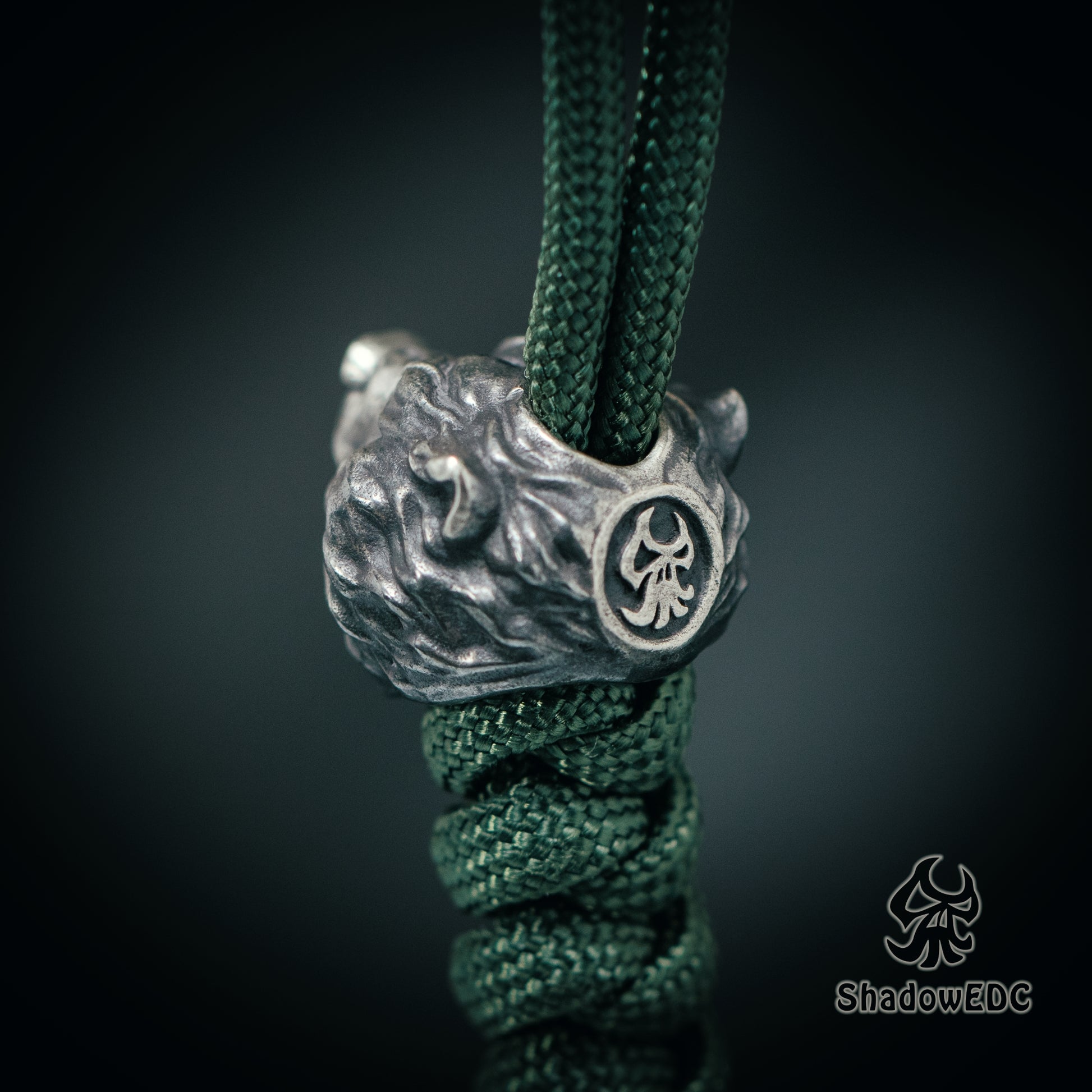 Bear Paracord Bead for Knife, lanyard Pendants，custom beads，550 Paracord， Bracelet beads, and EDC Gears, ShadowEDC DIY Outdoor Survival Tool Accessories 