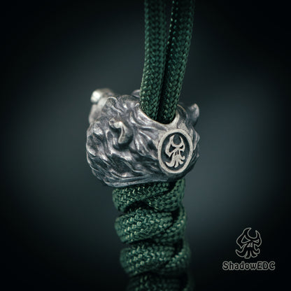 Bear Paracord Bead for Knife, lanyard Pendants，custom beads，550 Paracord， Bracelet beads, and EDC Gears, ShadowEDC DIY Outdoor Survival Tool Accessories 