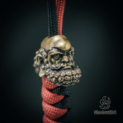 Bodhidharma Daruma Paracord Bead for Knife, lanyard Pendants，custom beads，550 Paracord， Bracelet beads, and EDC Gears, ShadowEDC DIY Outdoor Survival Tool Accessories 