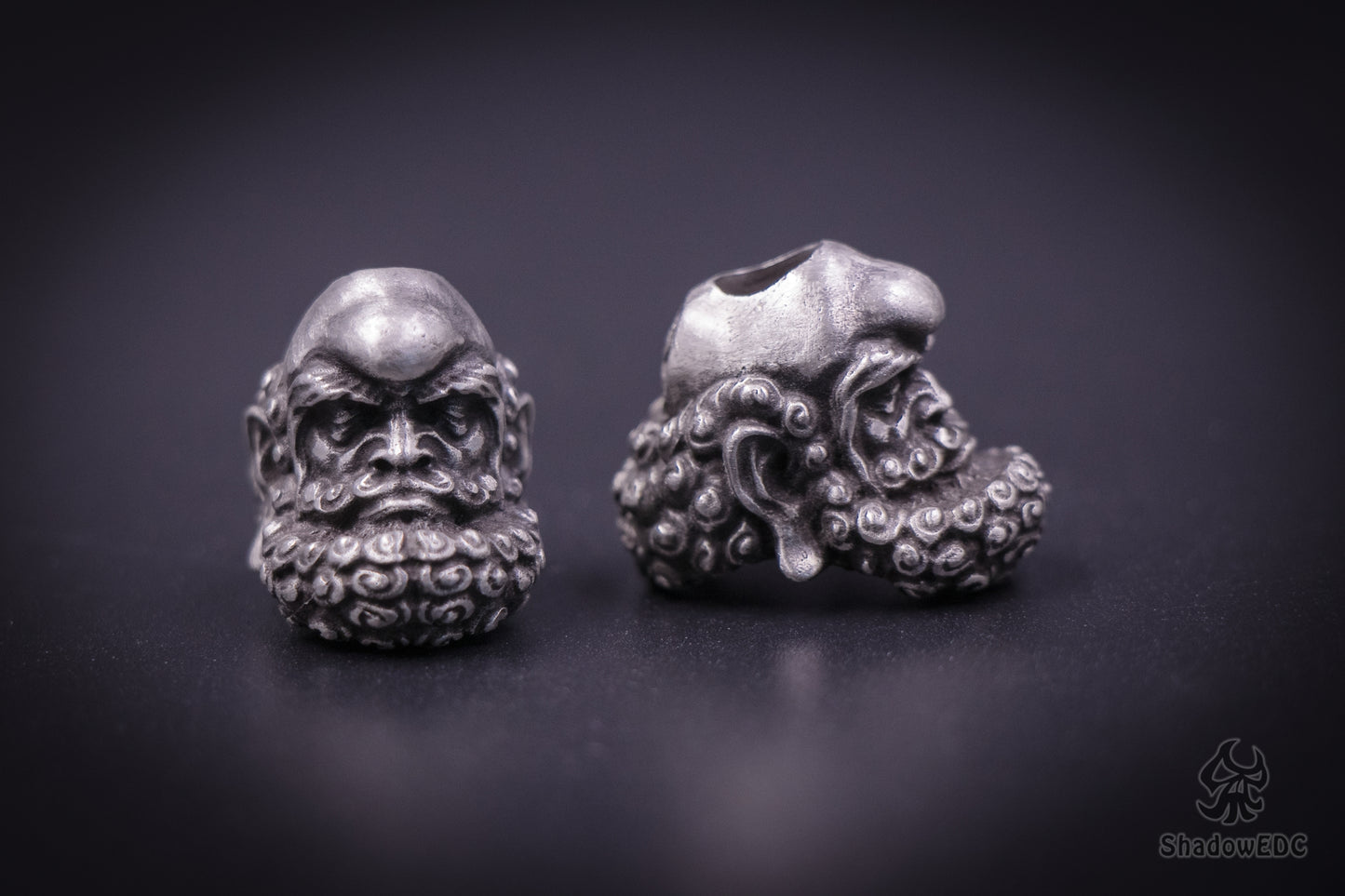 Bodhidharma Daruma Paracord Bead for Knife, lanyard Pendants，custom beads，550 Paracord， Bracelet beads, and EDC Gears, ShadowEDC DIY Outdoor Survival Tool Accessories 