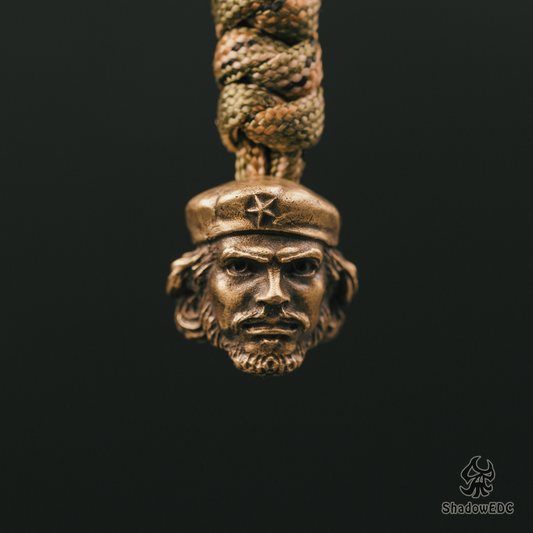 Che Guevara Paracord Bead for Knife, lanyard Pendants，custom beads，550 Paracord， Bracelet beads, and EDC Gears, ShadowEDC DIY Outdoor Survival Tool Accessories 
