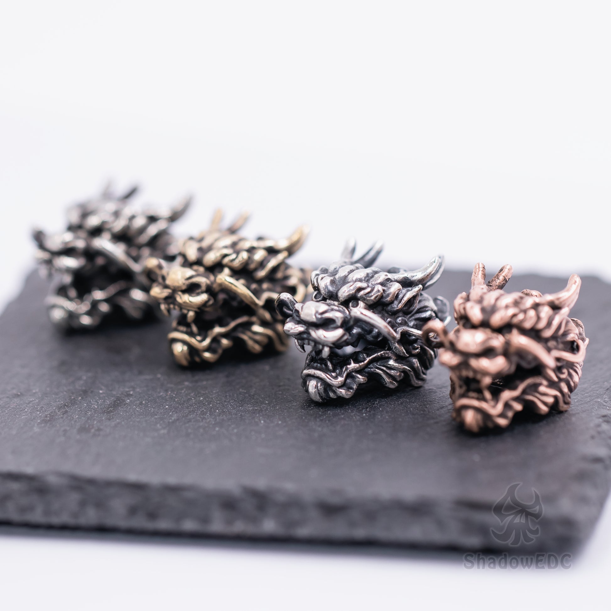 Chinese Dragon Paracord Bead for Knife, lanyard Pendants，custom beads，550 Paracord， Bracelet beads, and EDC Gears, ShadowEDC DIY Outdoor Survival Tool Accessories 