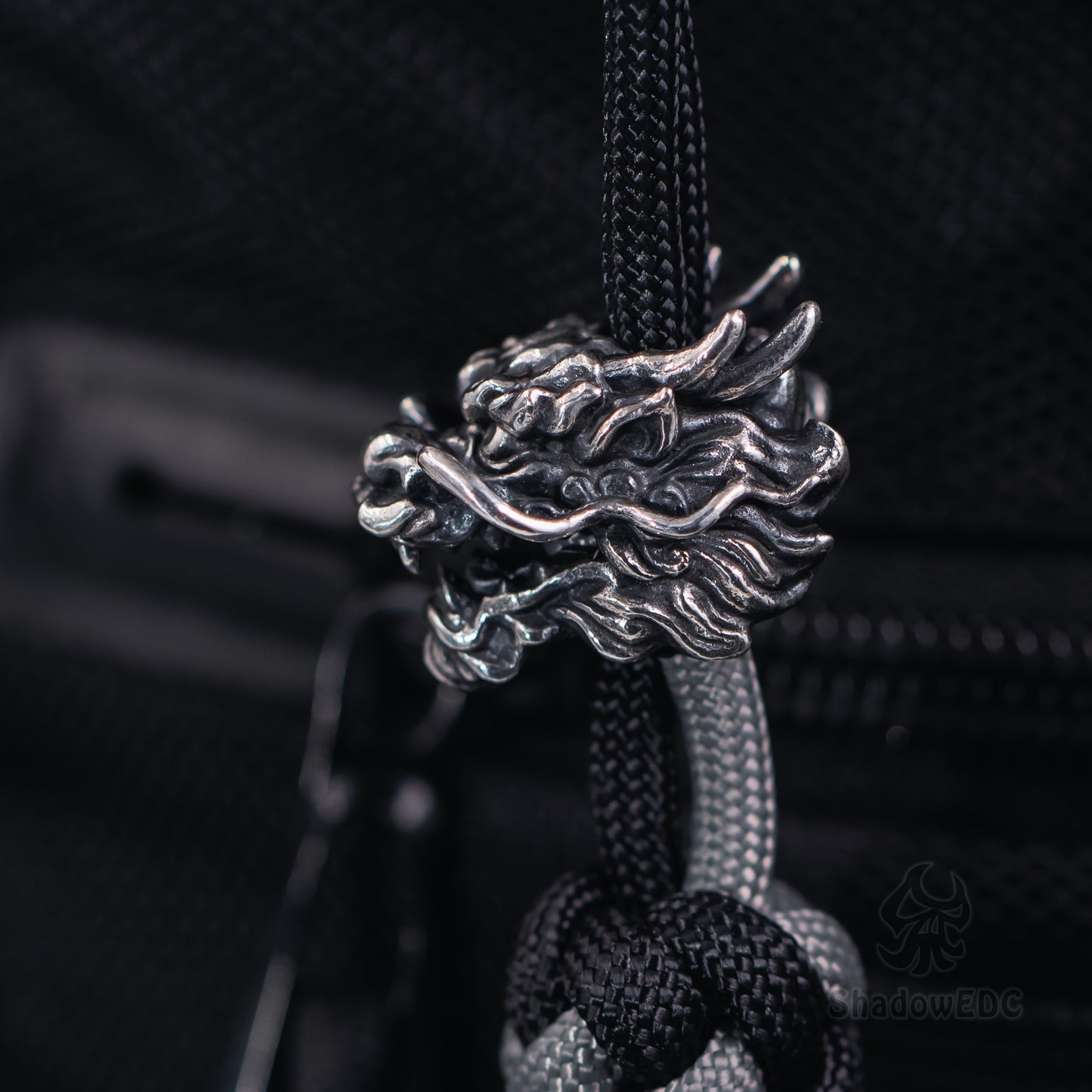 Chinese Dragon Paracord Bead for Knife, lanyard Pendants，custom beads，550 Paracord， Bracelet beads, and EDC Gears, ShadowEDC DIY Outdoor Survival Tool Accessories 