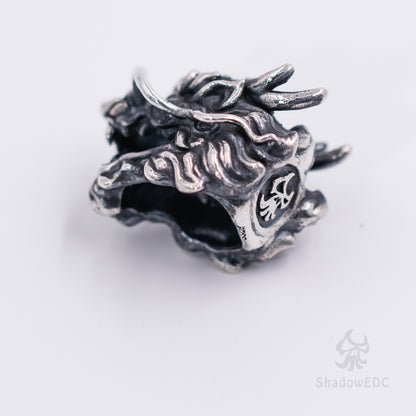 Chinese Dragon Paracord Bead for Knife, lanyard Pendants，custom beads，550 Paracord， Bracelet beads, and EDC Gears, ShadowEDC DIY Outdoor Survival Tool Accessories 