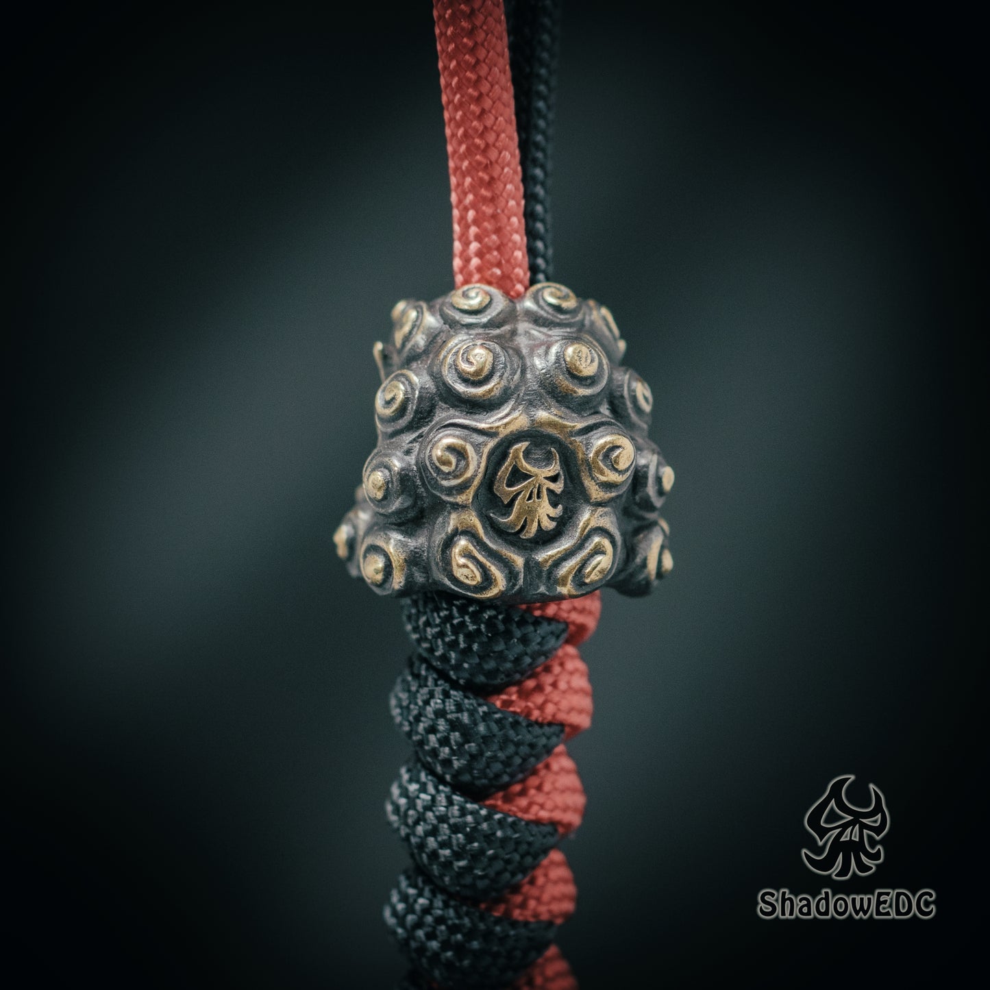 Chinese Guardian Lion foo dog Paracord Bead for Knife, lanyard Pendants，custom beads，550 Paracord， Bracelet beads, and EDC Gears, ShadowEDC DIY Outdoor Survival Tool Accessories