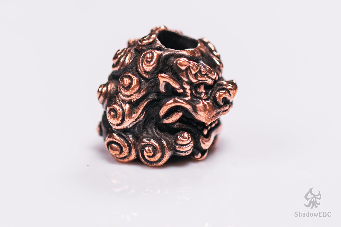 Chinese Guardian Lion foo dog Paracord Bead for Knife, lanyard Pendants，custom beads，550 Paracord， Bracelet beads, and EDC Gears, ShadowEDC DIY Outdoor Survival Tool Accessories