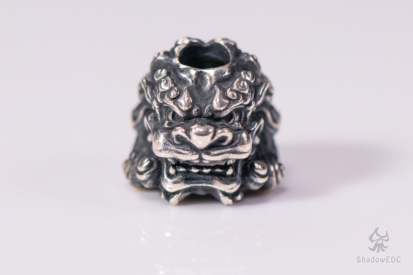 Chinese Guardian Lion foo dog Paracord Bead for Knife, lanyard Pendants，custom beads，550 Paracord， Bracelet beads, and EDC Gears, ShadowEDC DIY Outdoor Survival Tool Accessories