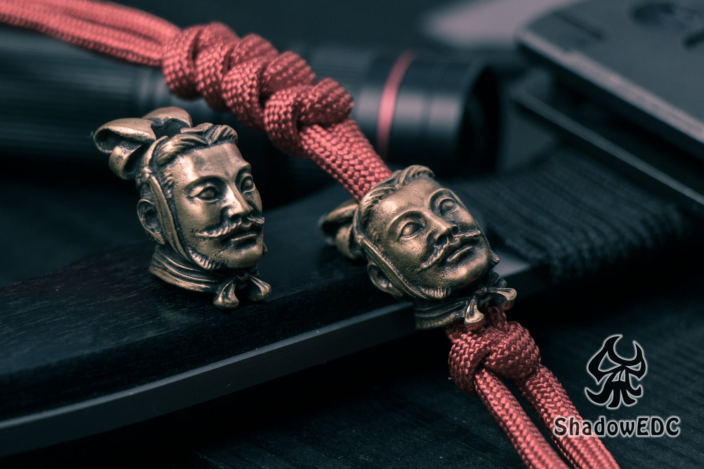 Chinese terracotta army Paracord Bead for Knife, lanyard Pendants，custom beads，550 Paracord， Bracelet beads, and EDC Gears, ShadowEDC DIY Outdoor Survival Tool Accessories