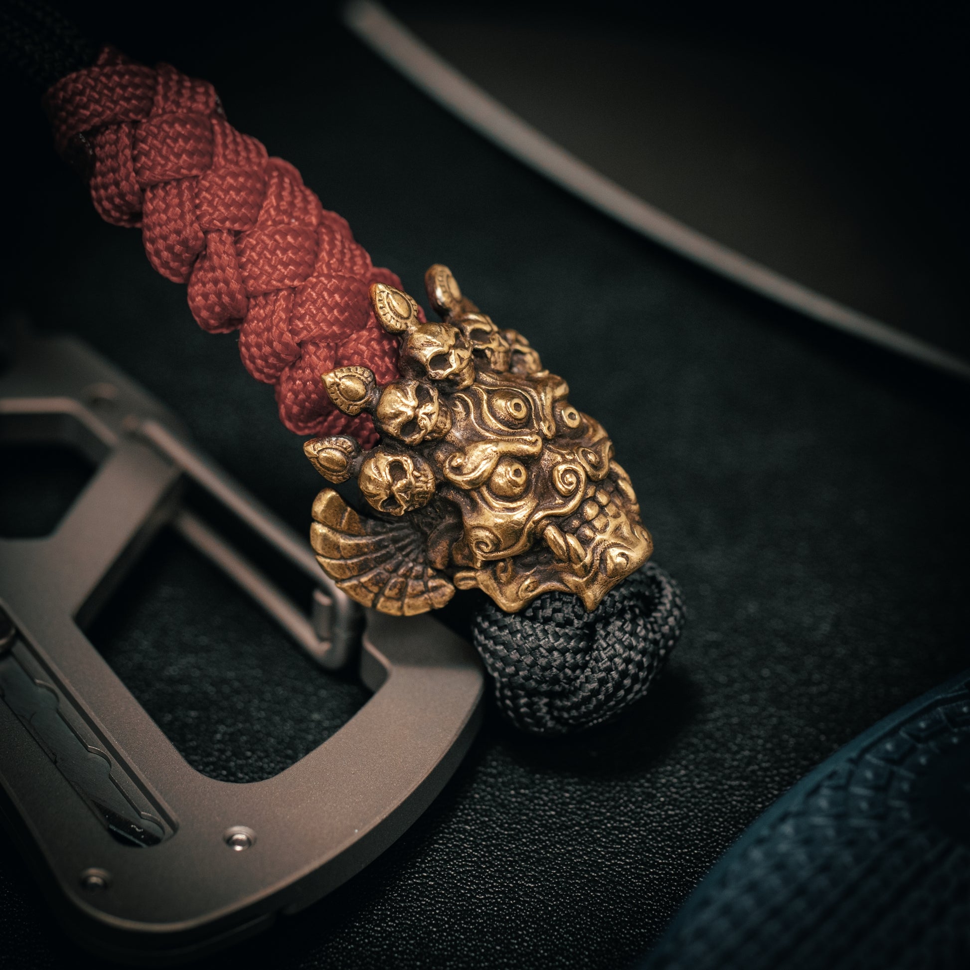 Chitipati skull Paracord Bead for Knife, lanyard Pendants，custom beads，550 Paracord， Bracelet beads, and EDC Gears, ShadowEDC DIY Outdoor Survival Tool Accessories 