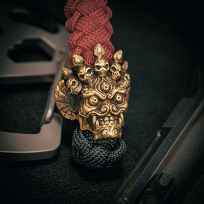Chitipati skull Paracord Bead for Knife, lanyard Pendants，custom beads，550 Paracord， Bracelet beads, and EDC Gears, ShadowEDC DIY Outdoor Survival Tool Accessories 