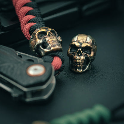 Cross skull Paracord Bead for Knife, lanyard Pendants，custom beads，550 Paracord， Bracelet beads, and EDC Gears, ShadowEDC DIY Outdoor Survival Tool Accessories 