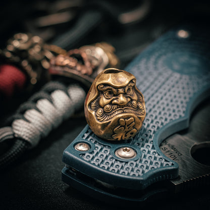 Daruma 达摩 だるま Paracord Bead for Knife, lanyard Pendants，custom beads，550 Paracord， Bracelet beads, and EDC Gears, ShadowEDC DIY Outdoor Survival Tool Accessories 