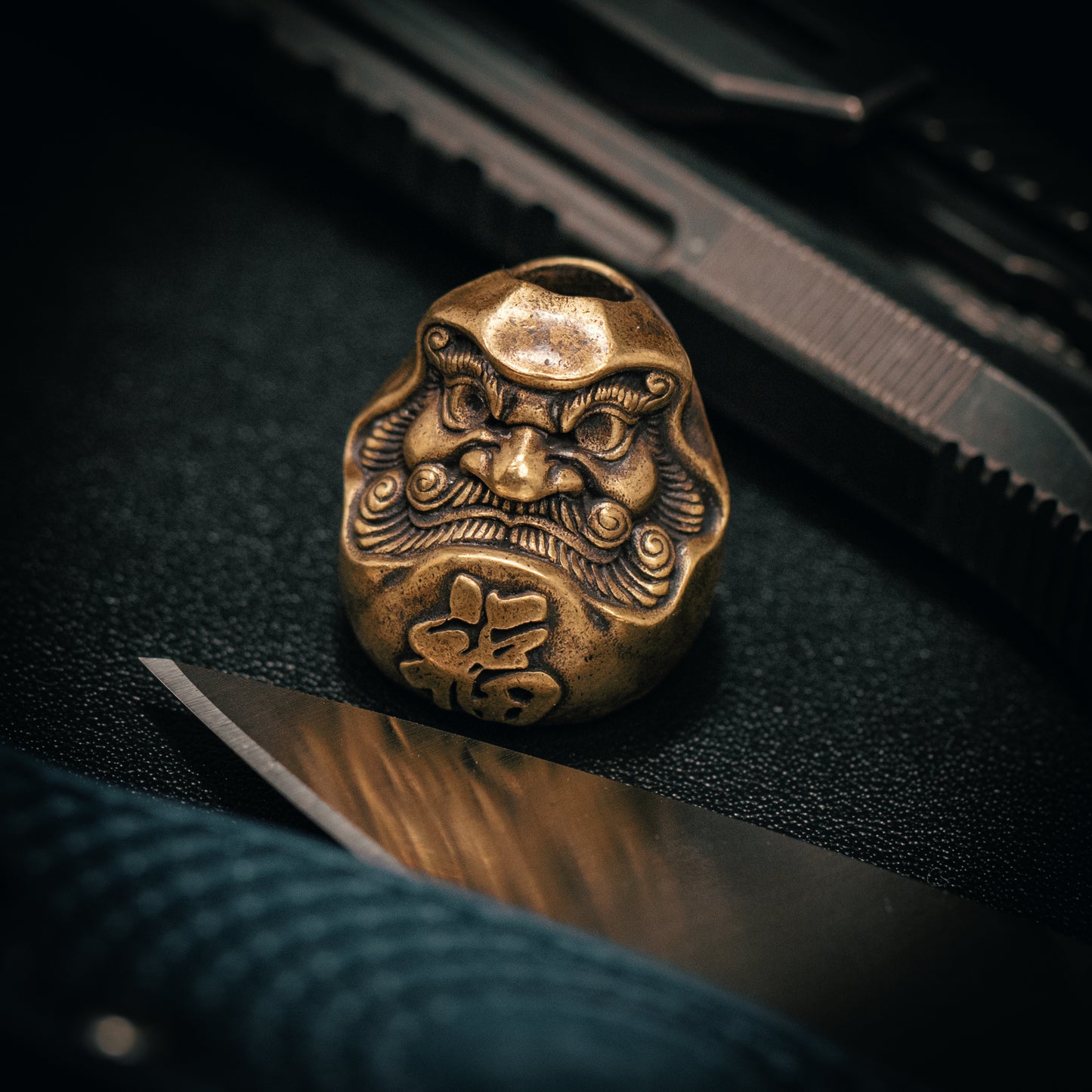 Daruma 达摩 だるま Paracord Bead for Knife, lanyard Pendants，custom beads，550 Paracord， Bracelet beads, and EDC Gears, ShadowEDC DIY Outdoor Survival Tool Accessories 
