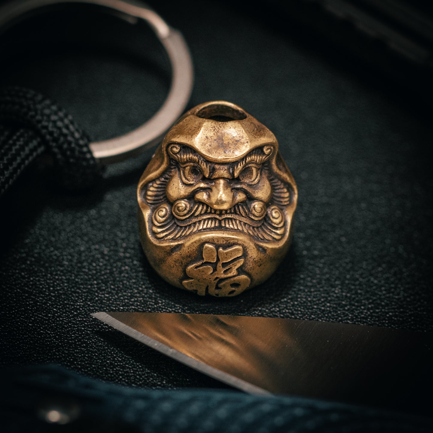 Daruma 达摩 だるま Paracord Bead for Knife, lanyard Pendants，custom beads，550 Paracord， Bracelet beads, and EDC Gears, ShadowEDC DIY Outdoor Survival Tool Accessories 
