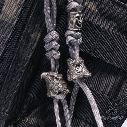 Eagle Paracord Bead for Knife, lanyard Pendants，custom beads，550 Paracord， Bracelet beads, and EDC Gears, ShadowEDC DIY Outdoor Survival Tool Accessories 