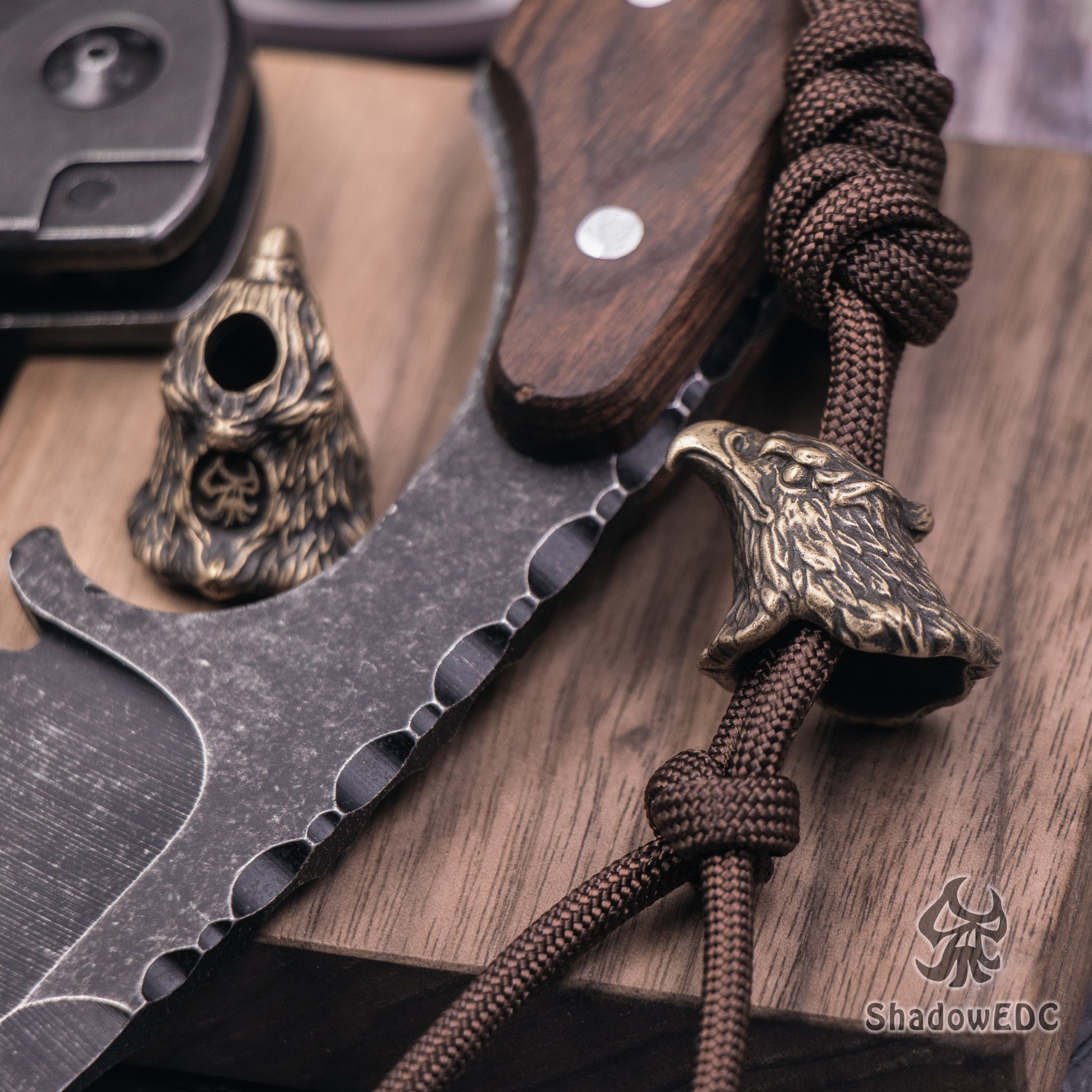 Eagle Paracord Bead for Knife, lanyard Pendants，custom beads，550 Paracord， Bracelet beads, and EDC Gears, ShadowEDC DIY Outdoor Survival Tool Accessories 
