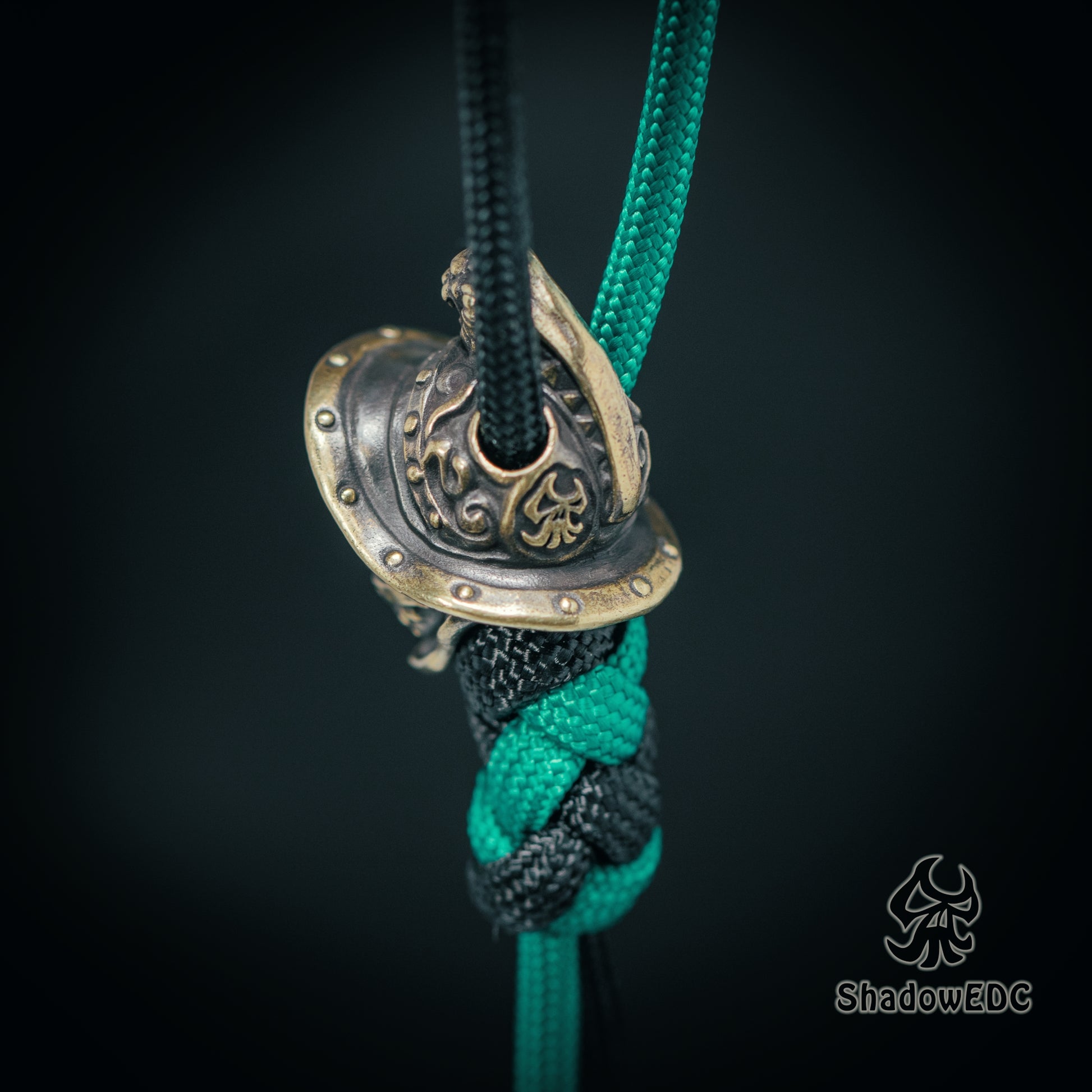 Gladiator Helmet Paracord Bead for Knife, lanyard Pendants，custom beads，550 Paracord， Bracelet beads, and EDC Gears, ShadowEDC DIY Outdoor Survival Tool Accessories 