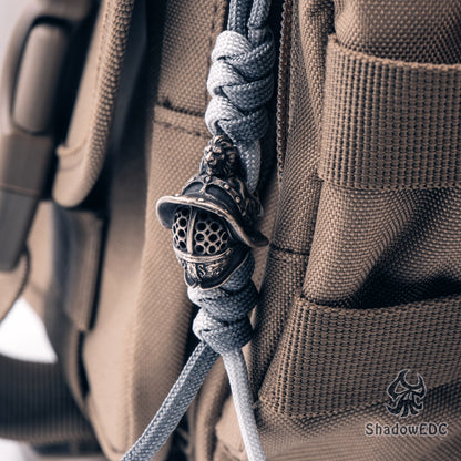 Gladiator Helmet Paracord Bead for Knife, lanyard Pendants，custom beads，550 Paracord， Bracelet beads, and EDC Gears, ShadowEDC DIY Outdoor Survival Tool Accessories 