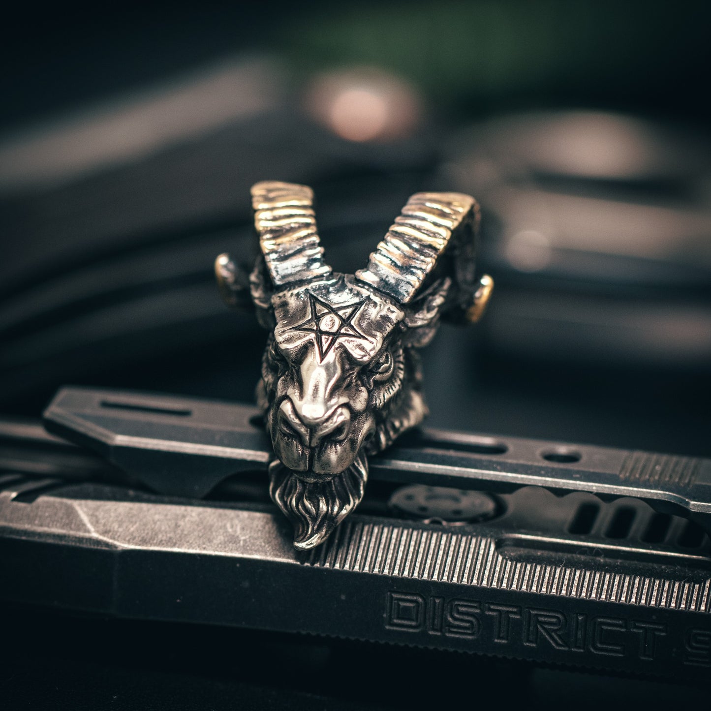 Goat Demon Paracord Bead for Knife, lanyard Pendants，custom beads，550 Paracord， Bracelet beads, and EDC Gears, ShadowEDC DIY Outdoor Survival Tool Accessories 