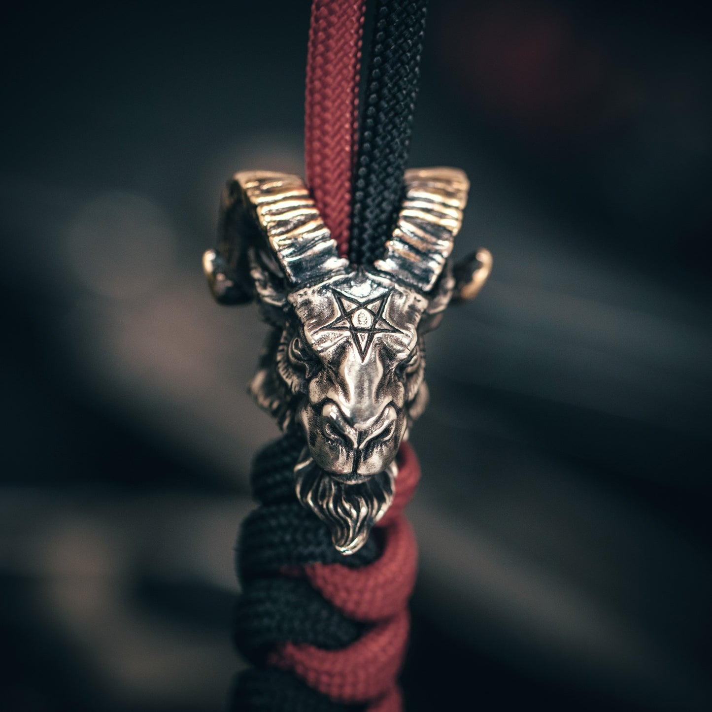 Goat Demon Paracord Bead for Knife, lanyard Pendants，custom beads，550 Paracord， Bracelet beads, and EDC Gears, ShadowEDC DIY Outdoor Survival Tool Accessories 