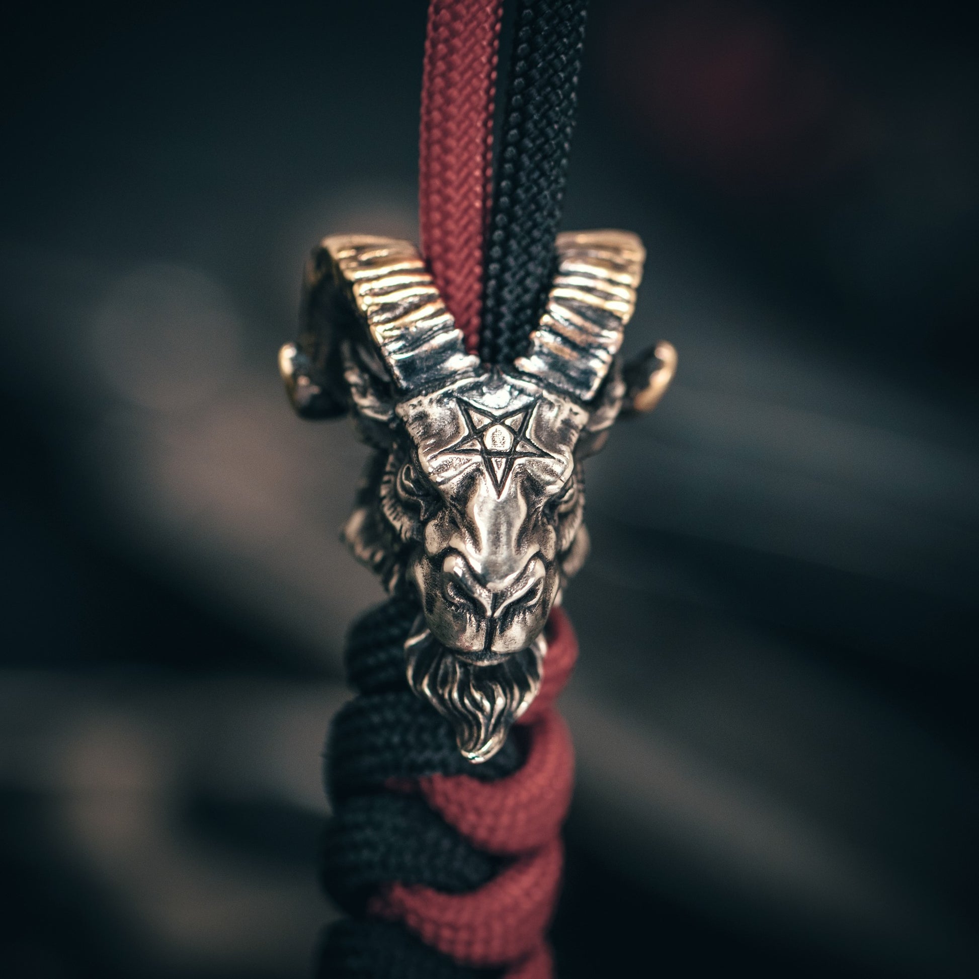 Goat Demon Paracord Bead for Knife, lanyard Pendants，custom beads，550 Paracord， Bracelet beads, and EDC Gears, ShadowEDC DIY Outdoor Survival Tool Accessories 