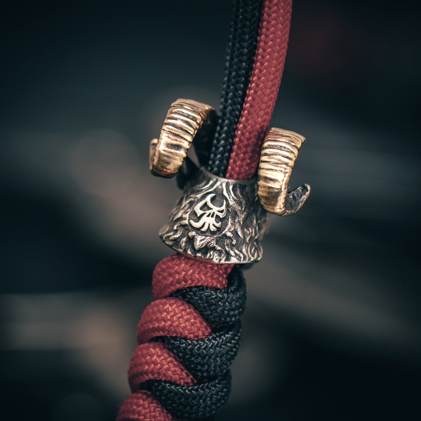 Goat Demon Paracord Bead for Knife, lanyard Pendants，custom beads，550 Paracord， Bracelet beads, and EDC Gears, ShadowEDC DIY Outdoor Survival Tool Accessories 