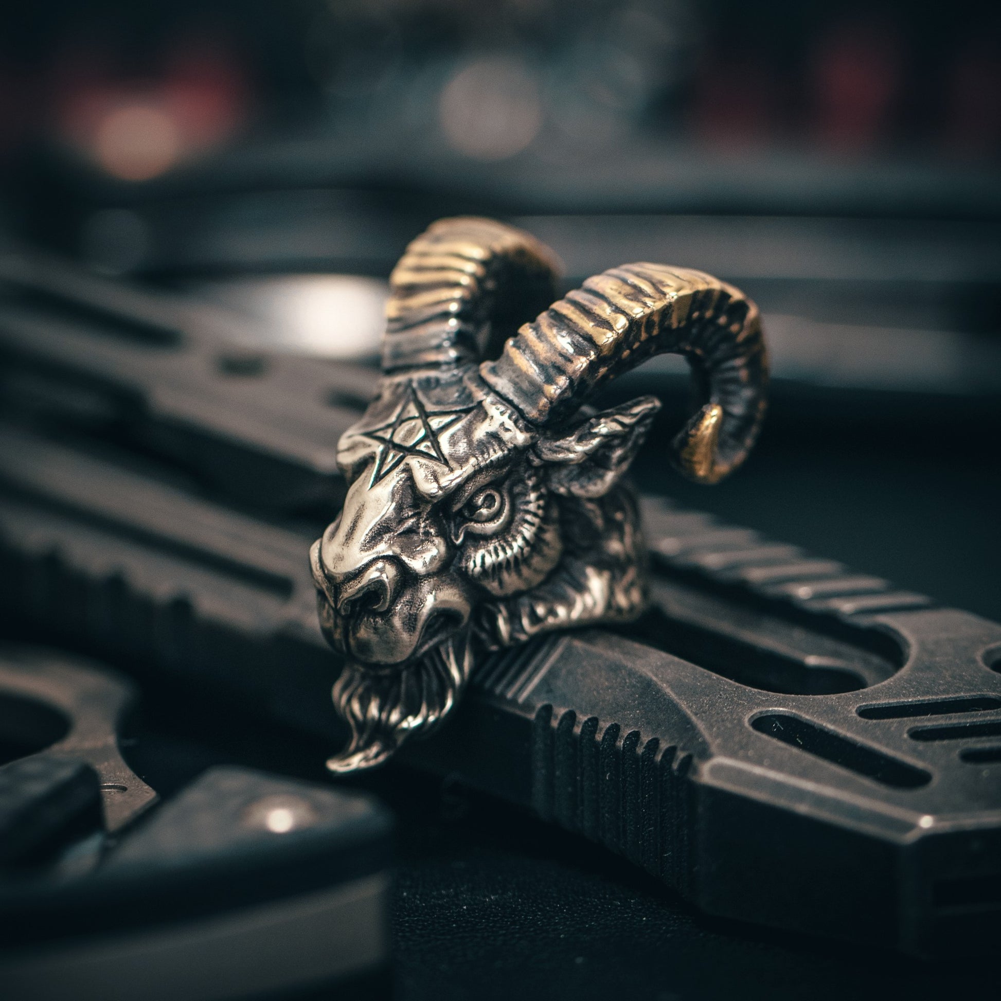 Goat Demon Paracord Bead for Knife, lanyard Pendants，custom beads，550 Paracord， Bracelet beads, and EDC Gears, ShadowEDC DIY Outdoor Survival Tool Accessories 