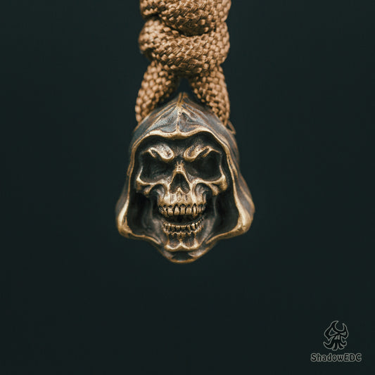 Grim Reaper Paracord Bead for Knife, lanyard Pendants，custom beads，550 Paracord， Bracelet beads, and EDC Gears, ShadowEDC DIY Outdoor Survival Tool Accessories 