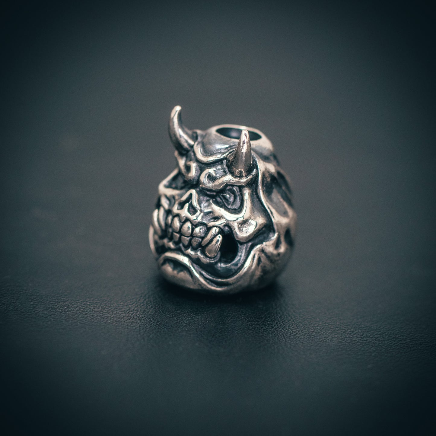 Hannya Skull Daruma Paracord Bead for Knife, lanyard Pendants，custom beads，550 Paracord， Bracelet beads, and EDC Gears, ShadowEDC DIY Outdoor Survival Tool Accessories 