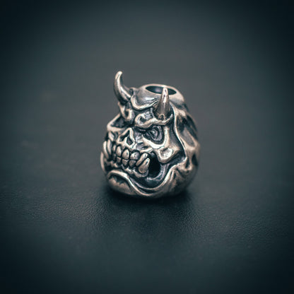 Hannya Skull Daruma Paracord Bead for Knife, lanyard Pendants，custom beads，550 Paracord， Bracelet beads, and EDC Gears, ShadowEDC DIY Outdoor Survival Tool Accessories 