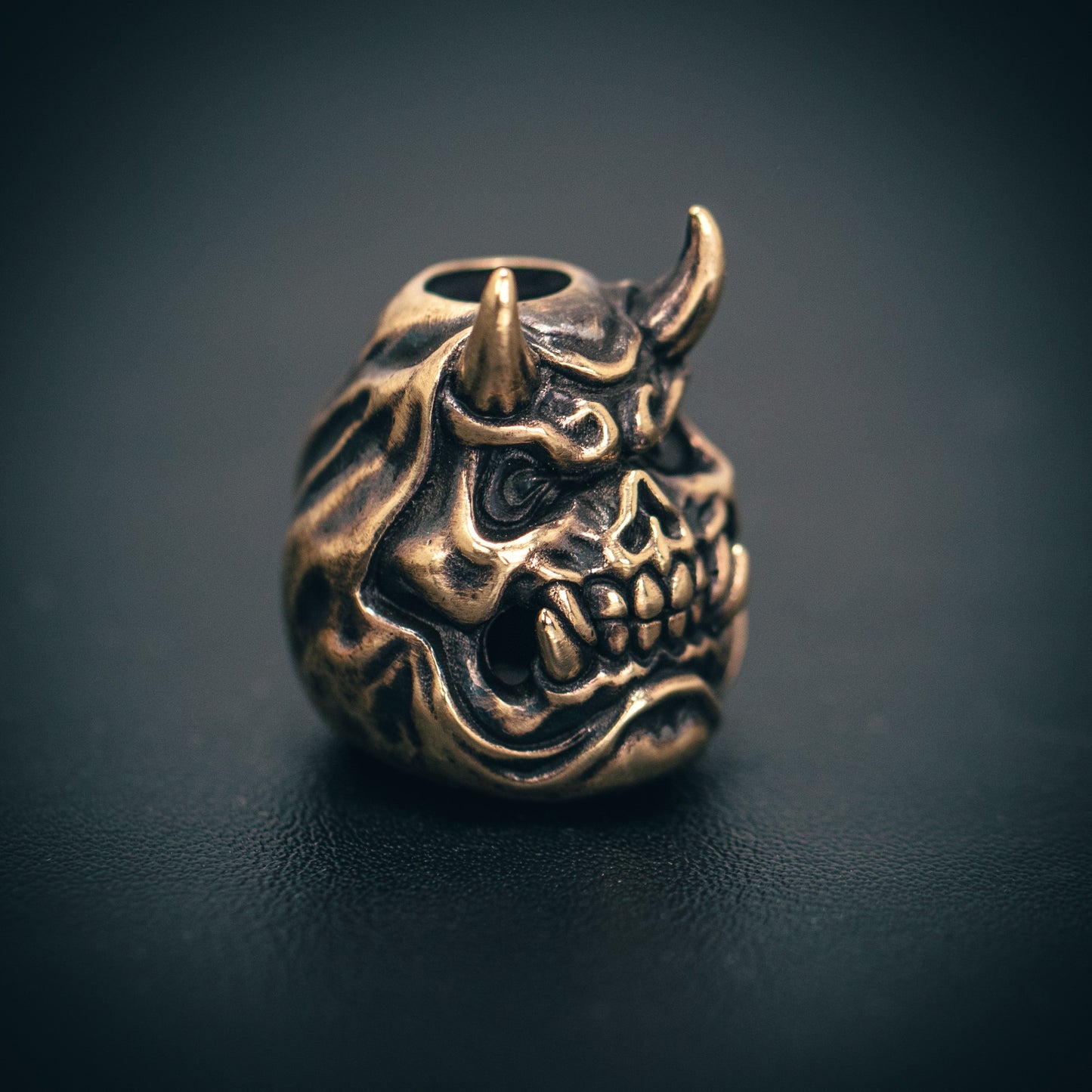 Hannya Skull Daruma Paracord Bead for Knife, lanyard Pendants，custom beads，550 Paracord， Bracelet beads, and EDC Gears, ShadowEDC DIY Outdoor Survival Tool Accessories 