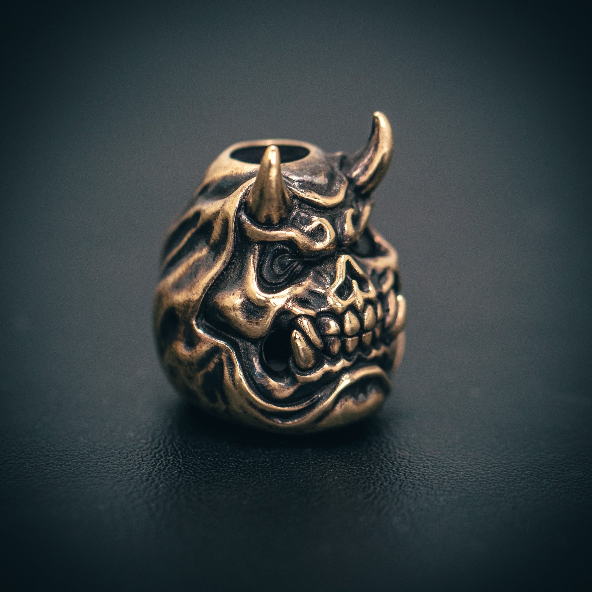 Hannya Skull Daruma Paracord Bead for Knife, lanyard Pendants，custom beads，550 Paracord， Bracelet beads, and EDC Gears, ShadowEDC DIY Outdoor Survival Tool Accessories 