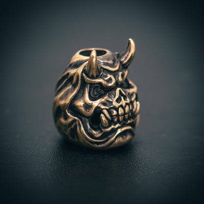 Hannya Skull Daruma Paracord Bead for Knife, lanyard Pendants，custom beads，550 Paracord， Bracelet beads, and EDC Gears, ShadowEDC DIY Outdoor Survival Tool Accessories 