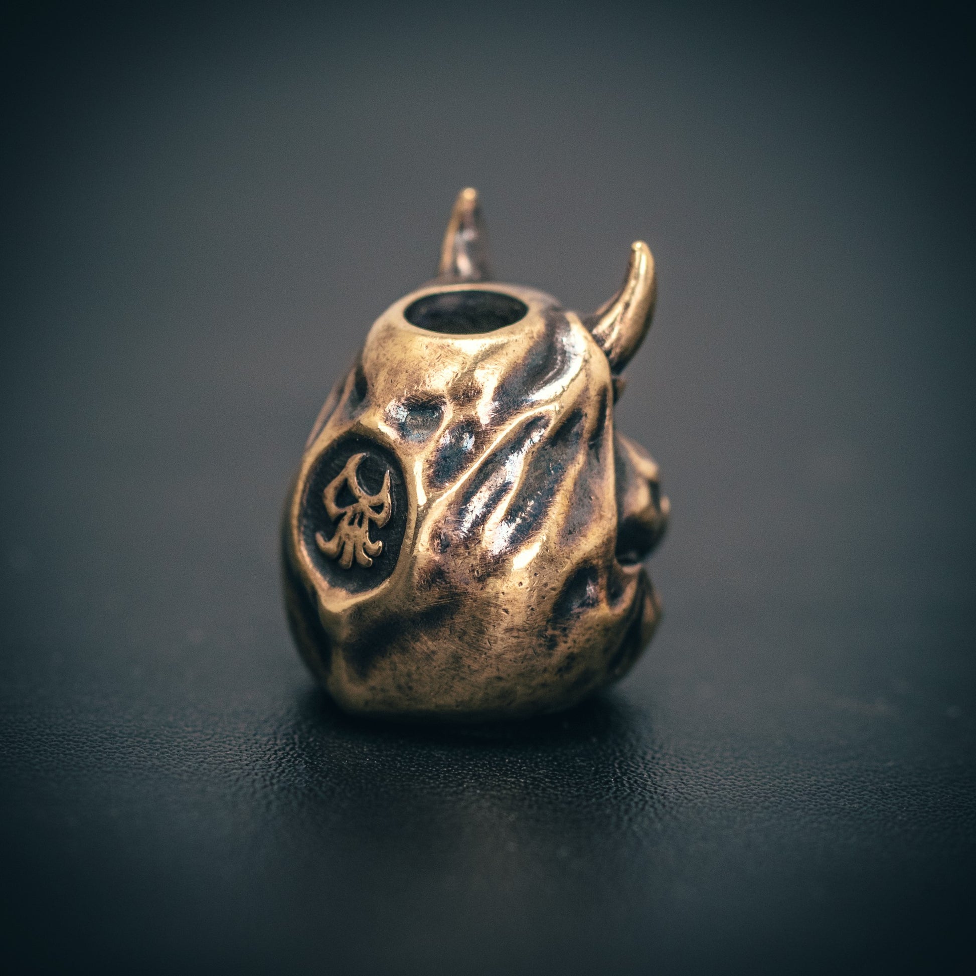 Hannya Skull Daruma Paracord Bead for Knife, lanyard Pendants，custom beads，550 Paracord， Bracelet beads, and EDC Gears, ShadowEDC DIY Outdoor Survival Tool Accessories 