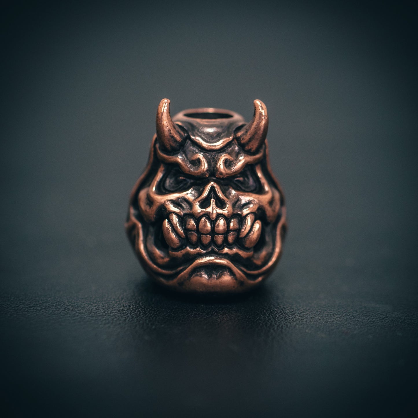 Hannya Skull Daruma Paracord Bead for Knife, lanyard Pendants，custom beads，550 Paracord， Bracelet beads, and EDC Gears, ShadowEDC DIY Outdoor Survival Tool Accessories 